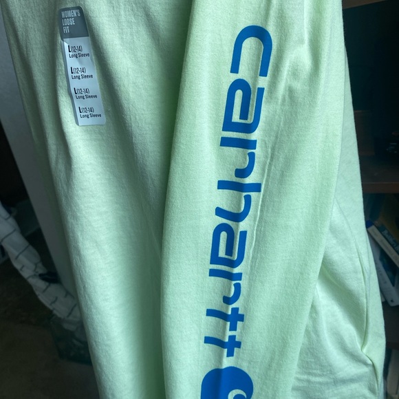 Carhartt Women's Green Long Sleeve Shirt - Picture 2 of 3